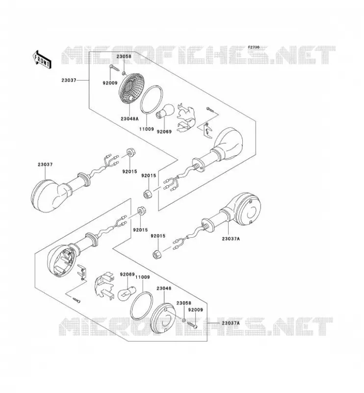 CLIGNOTANTS Kawasaki MOTOS 250 1994 ELIMINATOR 250  EL250-E4