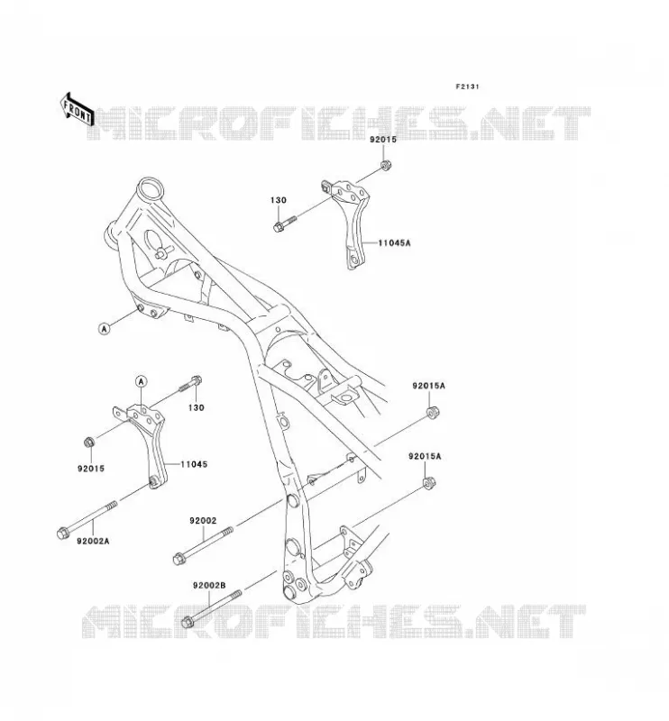 PIECE DE CADRE (COUVERTURE) Kawasaki MOTOS 250 1996 ELIMINATOR 250  EL250-F2
