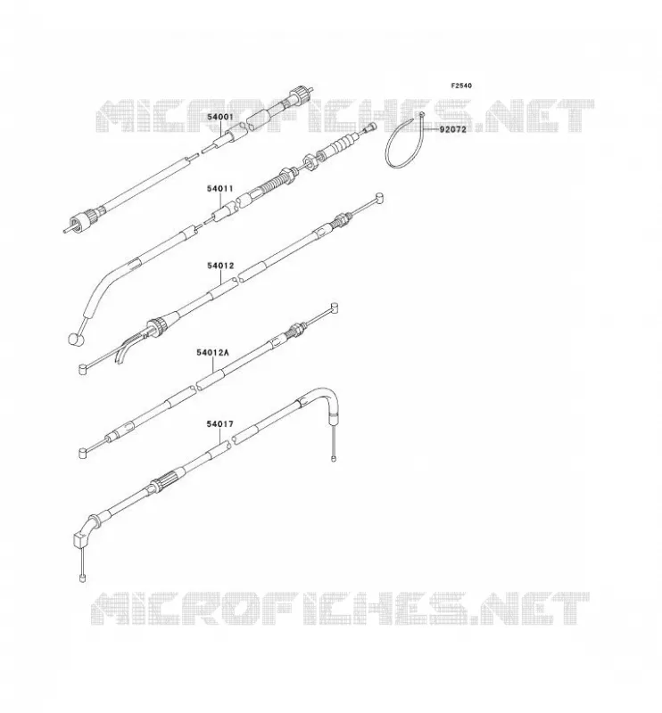 CABLES Kawasaki MOTOS 250 2001 ELIMINATOR 250  EL250-F5