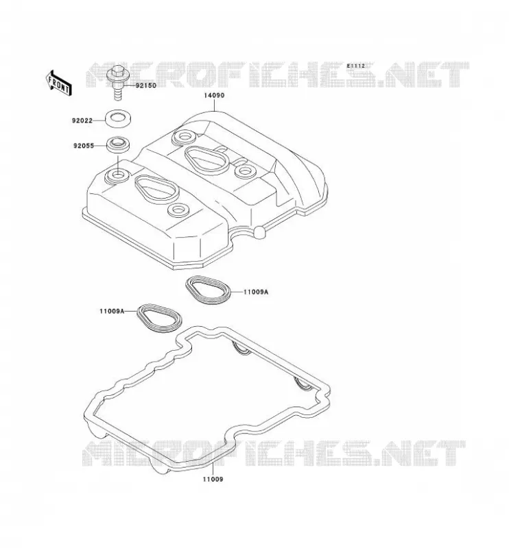 COUVRE CULASSE Kawasaki MOTOS 250 2003 ELIMINATOR 250  EL250-F6