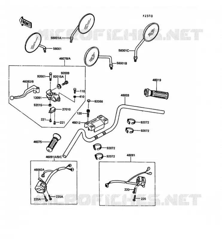 GUIDON Kawasaki MOTOS 450 1985 LTD450  EN450-A1