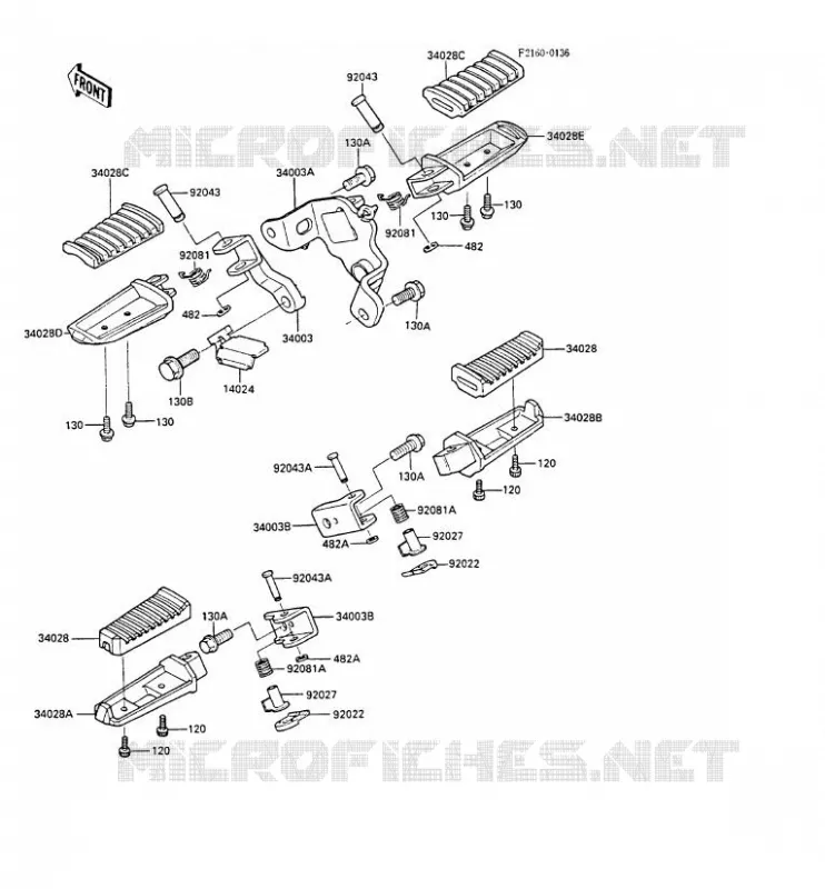 REPOSE PIED Kawasaki MOTOS 450 1987 LTD450 LIQUID COOLED  EN450-A3