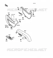CACHE LAT&Eacute;RAL/GARDE CHAINE pour Kawasaki EN500 1990