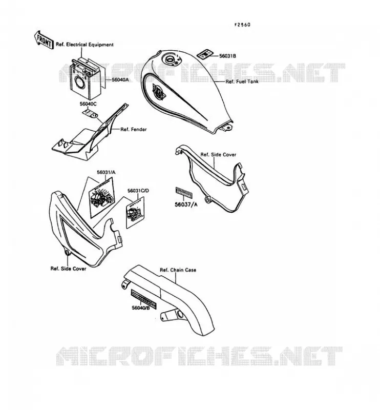 LABEL Kawasaki MOTOS 500 1990 EN500  EN500-A1