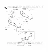 RESERVOIR CARBURANT pour Kawasaki EN500 1990