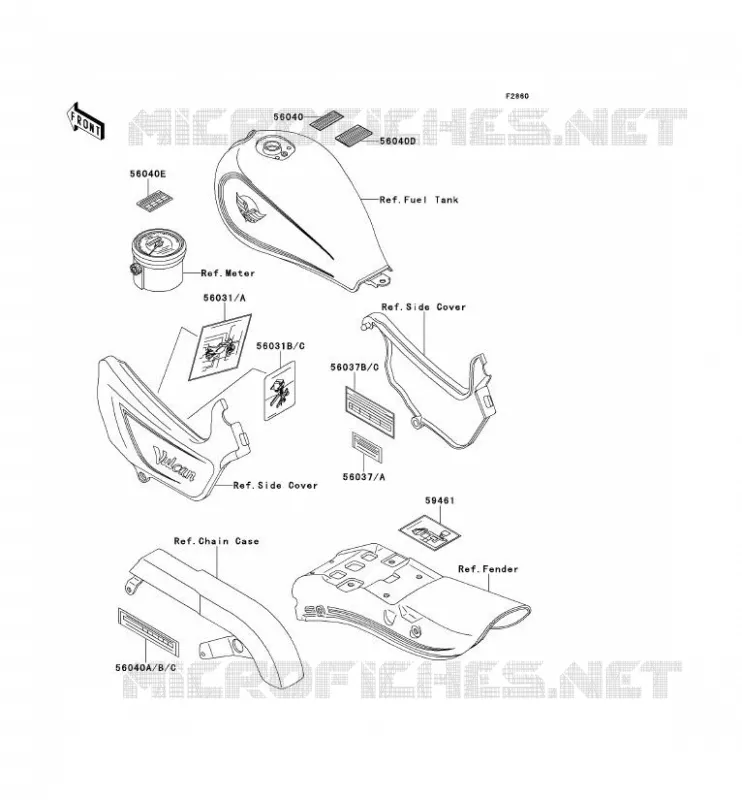 LABEL Kawasaki MOTOS 500 1991 EN500  EN500-A2