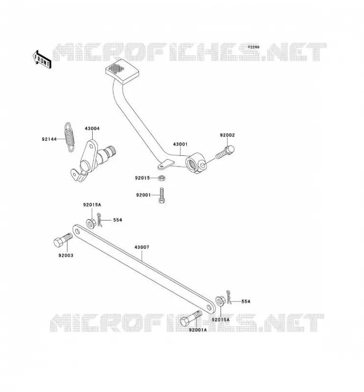 PEDALE DE FREIN Kawasaki MOTOS 500 1992 EN500  EN500-A3