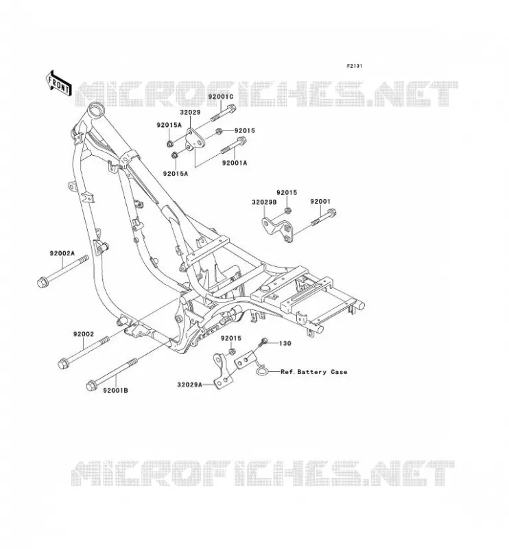 PIECE DE CADRE Kawasaki MOTOS 500 1992 EN500  EN500-A3