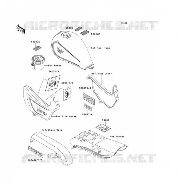 LABEL Kawasaki MOTOS 500 1992 EN500  EN500-A3