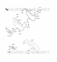 CACHE LAT&Eacute;RAL/GARDE CHAINE pour Kawasaki EN500 1996
