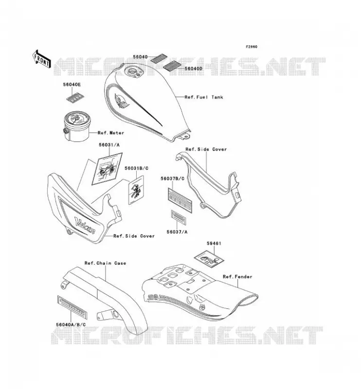 LABEL Kawasaki MOTOS 500 1996 EN500  EN500-A7