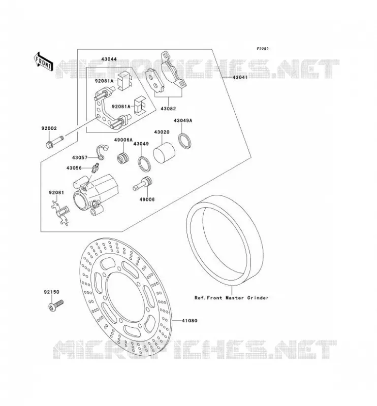 FREIN AVANT Kawasaki MOTOS 500 1994 EN500  EN500-B1