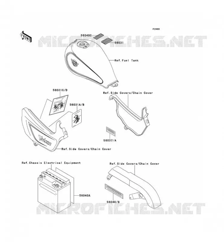LABEL Kawasaki MOTOS 500 1994 EN500  EN500-B1