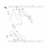 CACHE LAT&Eacute;RAL/GARDE CHAINE pour Kawasaki EN500 LTD 2005