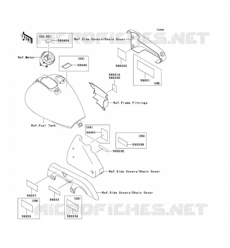 LABEL Kawasaki MOTOS 500 2005 EN500 LTD  EN500-C10