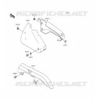 CACHE LAT&Eacute;RAL/GARDE CHAINE pour Kawasaki EN500 1997