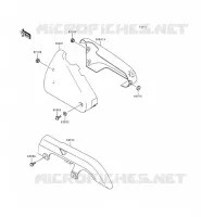 CACHE LAT&Eacute;RAL/GARDE CHAINE pour Kawasaki EN500 LTD 1997