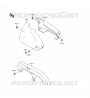 CACHE LAT&Eacute;RAL/GARDE CHAINE pour Kawasaki EN500 1999