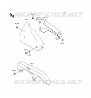 CACHE LAT&Eacute;RAL/GARDE CHAINE pour Kawasaki EN500 1999