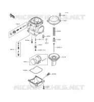 PI&Egrave;CES DE CARBURATEUR pour Kawasaki EN500 LTD 1999