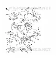 SUPPORT BATTERIE pour Kawasaki EN500 LTD 1999