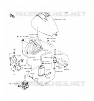 SYSTEME D'EVAPORATION CARBURANT pour Kawasaki EN500 LTD 1999
