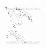 CACHE LAT&Eacute;RAL/GARDE CHAINE pour Kawasaki EN500 2000