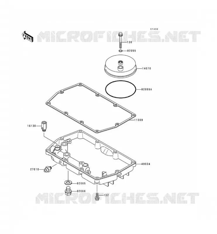 COUVERCLE RENIFLARD/CARTER D'HUILE Kawasaki MOTOS 500 2000 EN500  EN500-C5