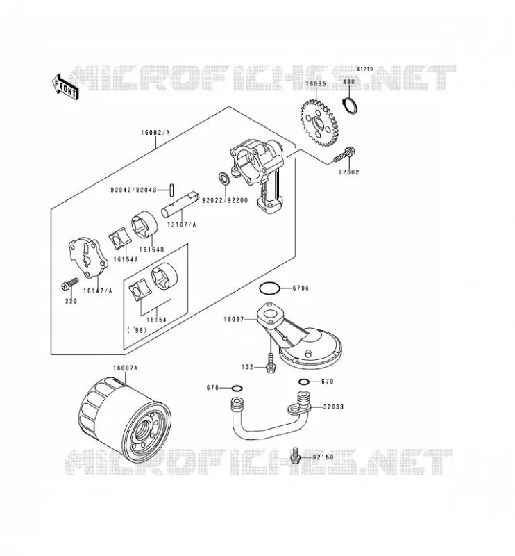 POMPE A HUILE Kawasaki MOTOS 500 2000 EN500  EN500-C5