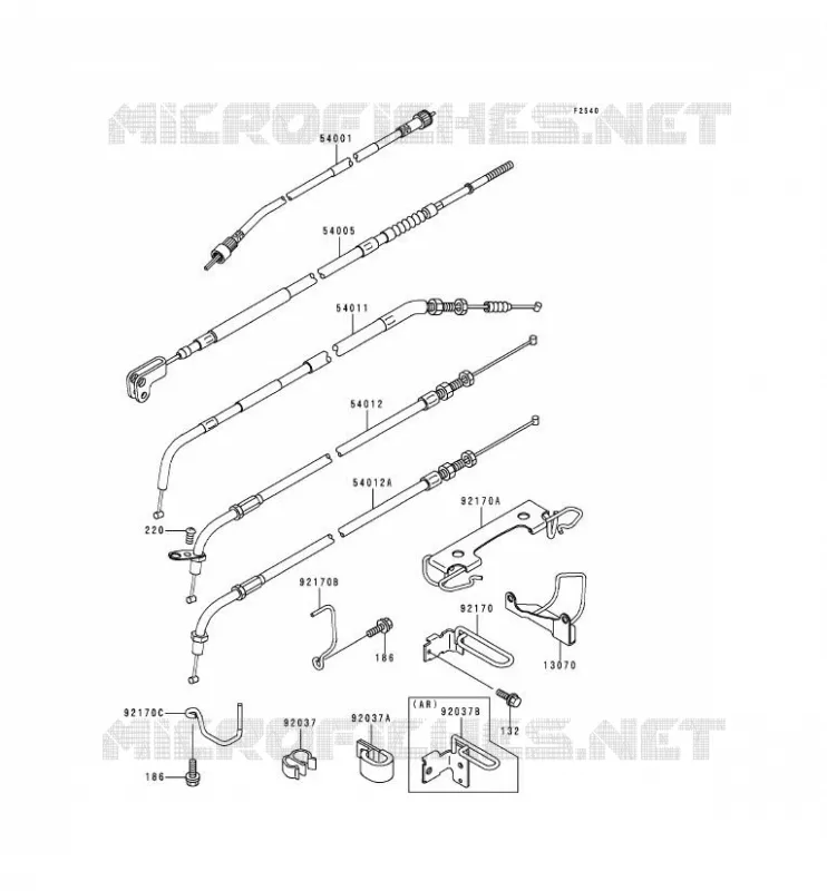 CABLES Kawasaki MOTOS 500 2000 EN500  EN500-C5