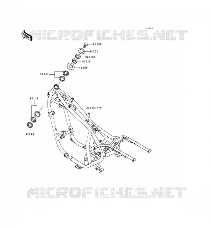 CH&Acirc;SSIS Kawasaki MOTOS 500 2000 EN500  EN500-C5