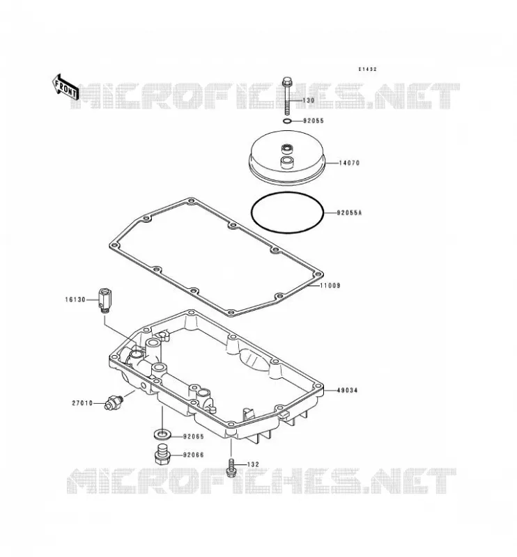 COUVERCLE RENIFLARD/CARTER D'HUILE Kawasaki MOTOS 500 2000 EN500  EN500-C5