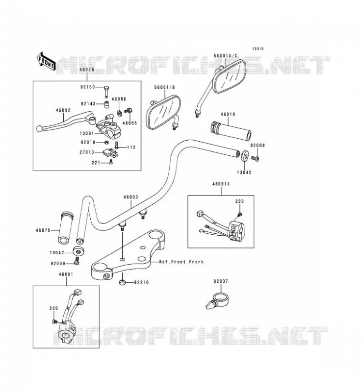 GUIDON Kawasaki MOTOS 500 2000 EN500  EN500-C5