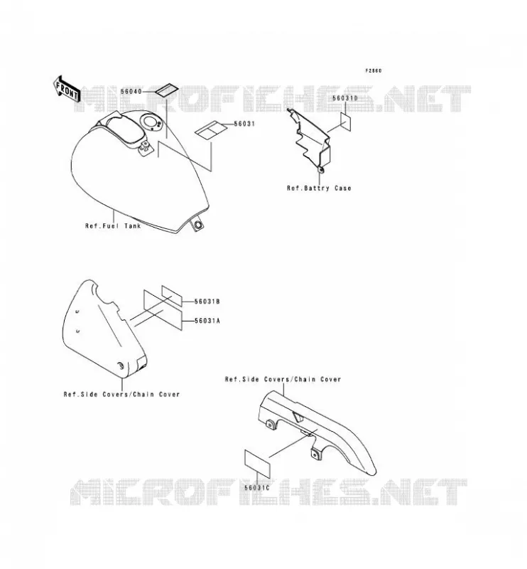 LABEL Kawasaki MOTOS 500 2000 EN500  EN500-C5