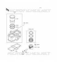 CYLINDRE/PISTON pour Kawasaki EN500 LTD 2000
