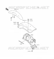GARDE BOUE pour Kawasaki EN500 LTD 2000