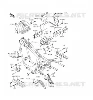 SUPPORT BATTERIE pour Kawasaki EN500 LTD 2000