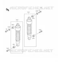 SUSPENSION/AMORTISSEUR pour Kawasaki EN500 LTD 2000