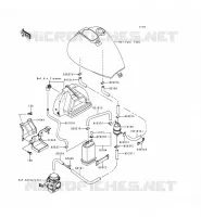 SYSTEME D'EVAPORATION CARBURANT pour Kawasaki EN500 LTD 2000