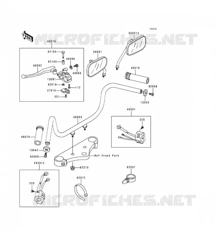 GUIDON Kawasaki MOTOS 500 2000 EN500 LTD  EN500-C5