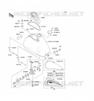 RESERVOIR CARBURANT pour Kawasaki EN500 2001