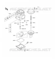 PI&Egrave;CES DE CARBURATEUR pour Kawasaki EN500 LTD 2001