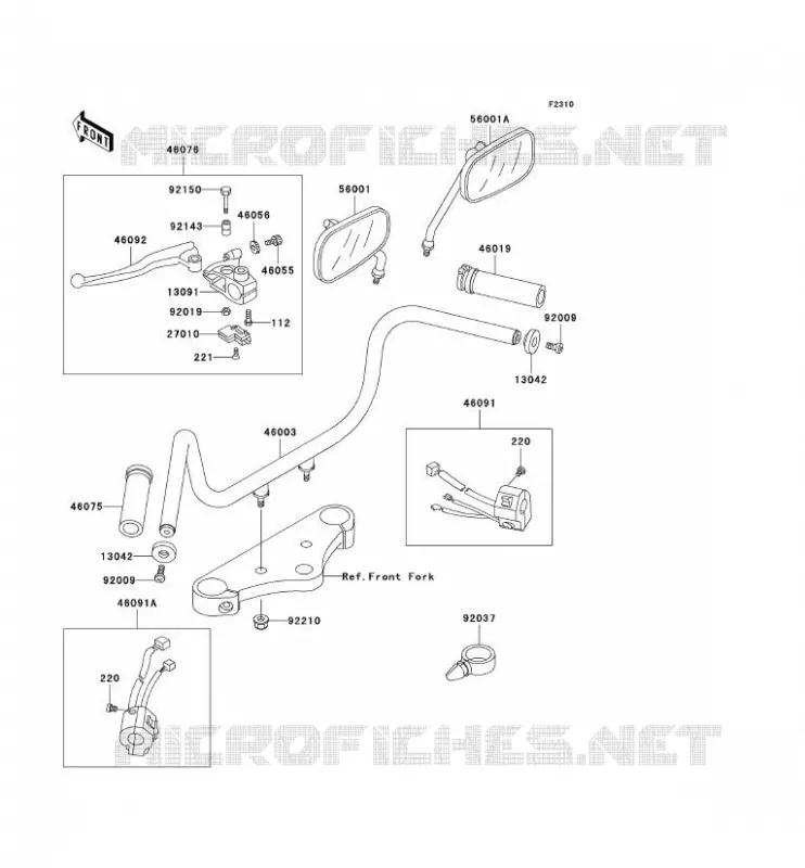 GUIDON Kawasaki MOTOS 500 2001 EN500 LTD  EN500-C6