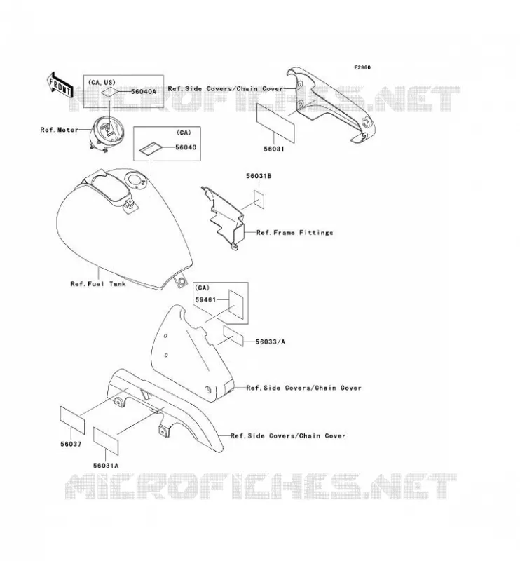 LABEL Kawasaki MOTOS 500 2001 EN500 LTD  EN500-C6