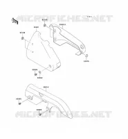 CACHE LAT&Eacute;RAL/GARDE CHAINE pour Kawasaki EN500 LTD 2007