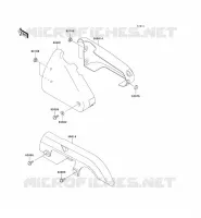 CACHE LAT&Eacute;RAL/GARDE CHAINE pour Kawasaki EN500 LTD 2003
