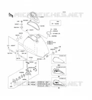 RESERVOIR CARBURANT pour Kawasaki EN500 LTD 2003