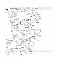 PIECE DE CADRE (COUVERTURE) pour Kawasaki EN500 LTD 2004