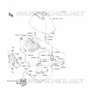 SYSTEME D'EVAPORATION CARBURANT(CA) pour Kawasaki EN500 LTD 2004