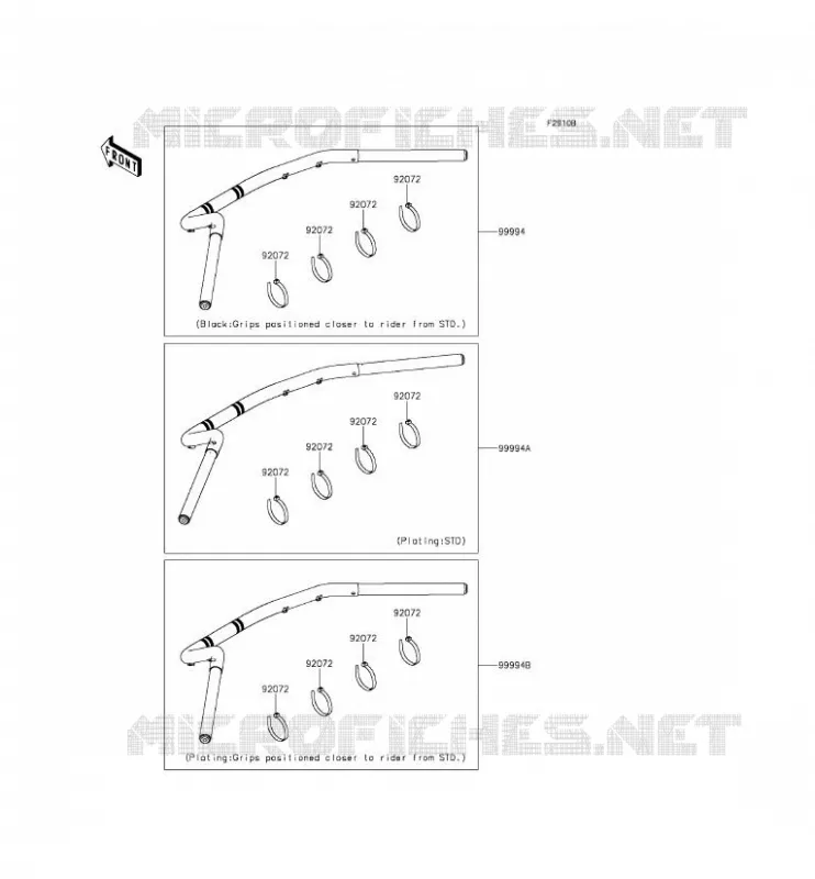 ACCESSOIRE(GUIDON) Kawasaki MOTOS 650 2015 VULCAN S  EN650AFF